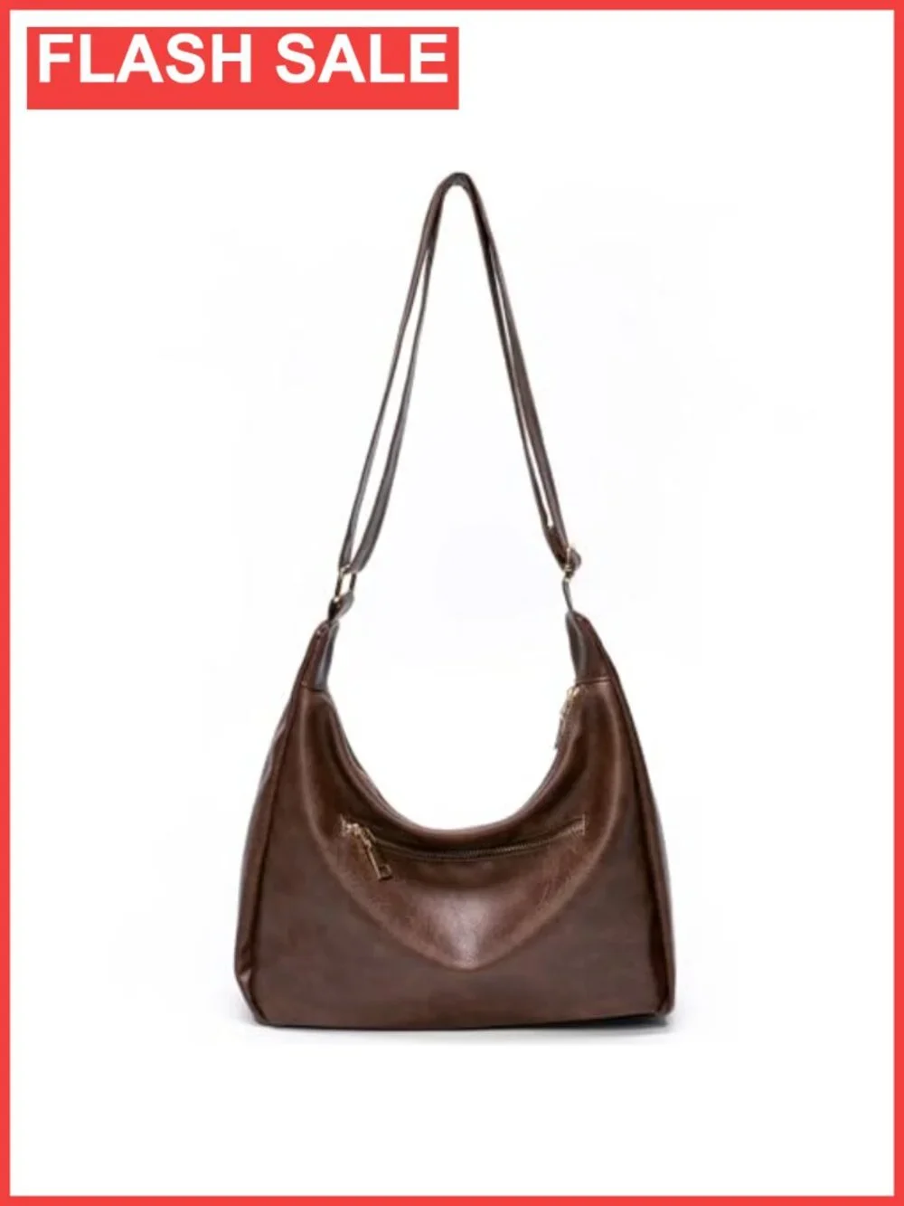 Soft Vegan PU Leather Hobo Shoulder Bag Everyday Purse